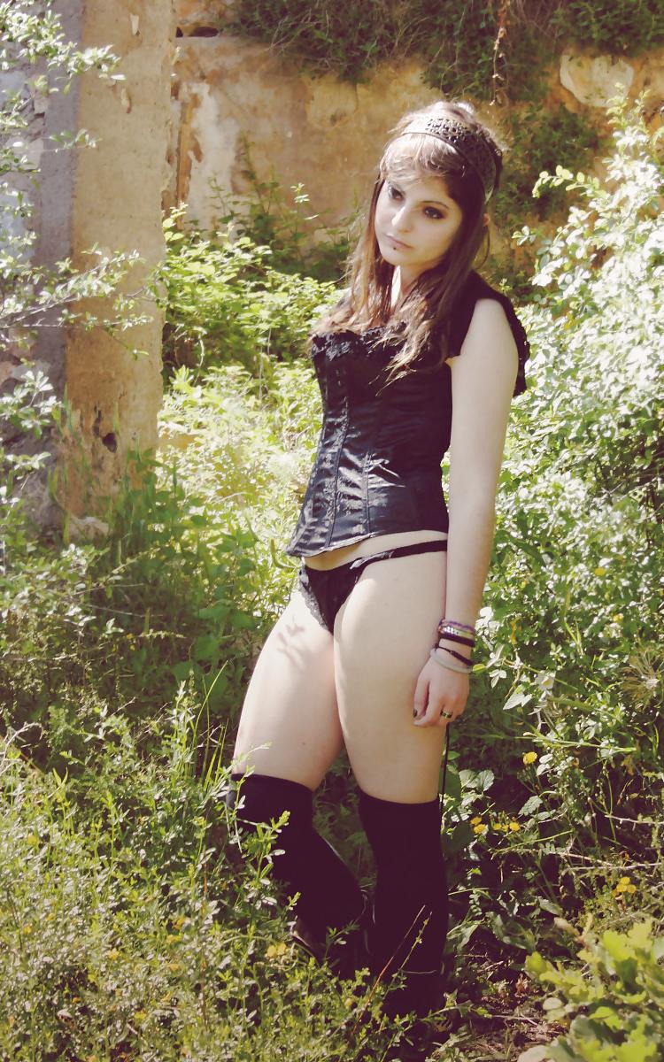 22P French girl with New rock boots