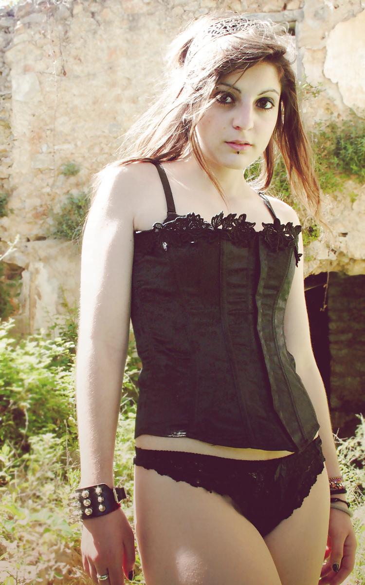 22P French girl with New rock boots