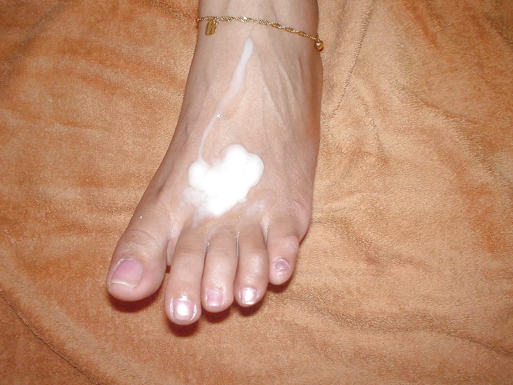 21P Indian girl footsy on a white cock