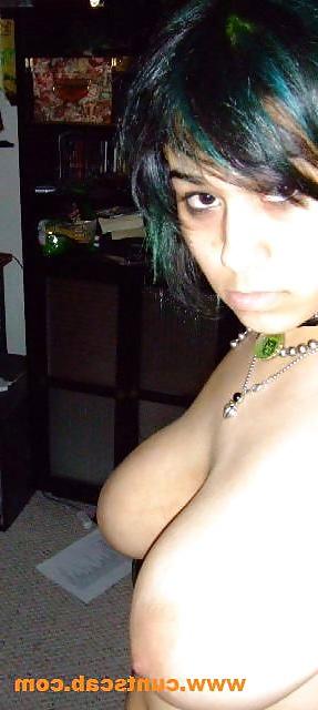 5P Sexy Goth Teen Girl With Big Boobs