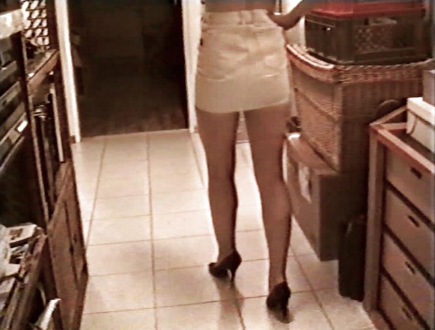 12P SAG - Wife's Boobs Downblouse Black Zip Bustier & Skirt 14