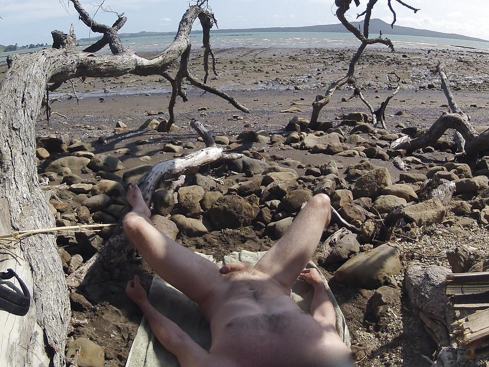 18P Wanking at the beach....caught by another guy