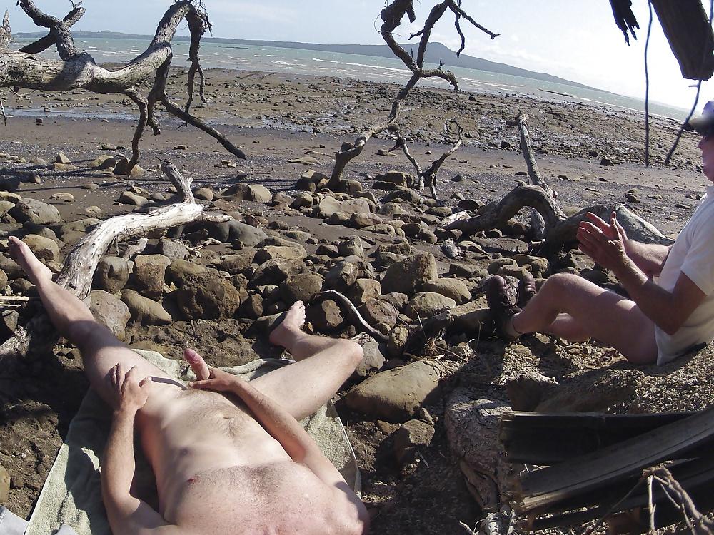18P Wanking at the beach....caught by another guy