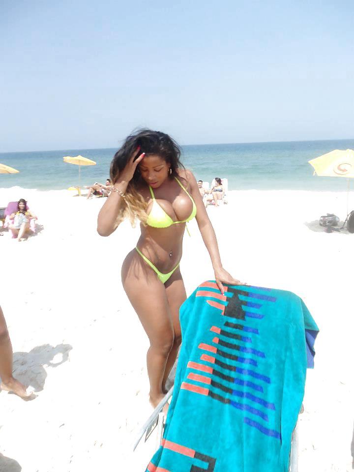 12P Ebony Friends on Beach