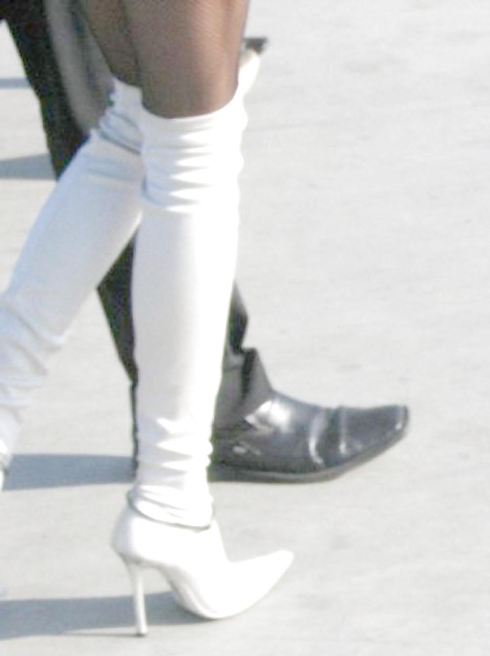 12P In The Streets 081 - Sexy White Fuck-Me-Boots