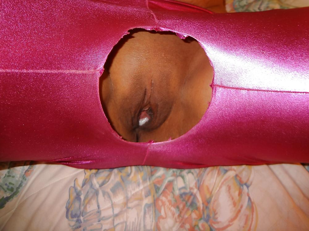 19P Shiny Pink Leggings.. Creampie
