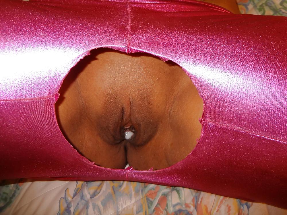 19P Shiny Pink Leggings.. Creampie