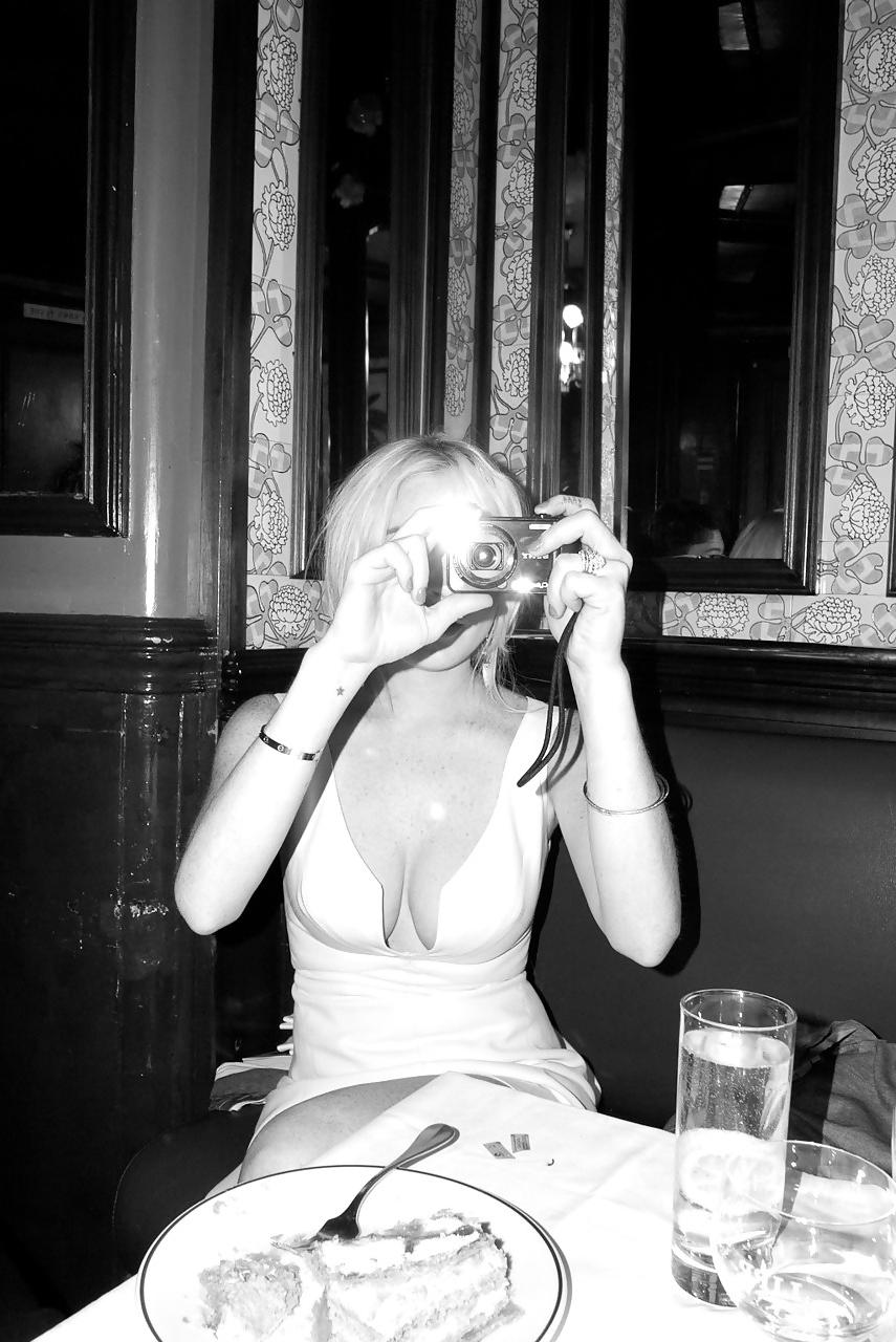 13P Lindsay Lohan ... White Photoshoot In White Dress