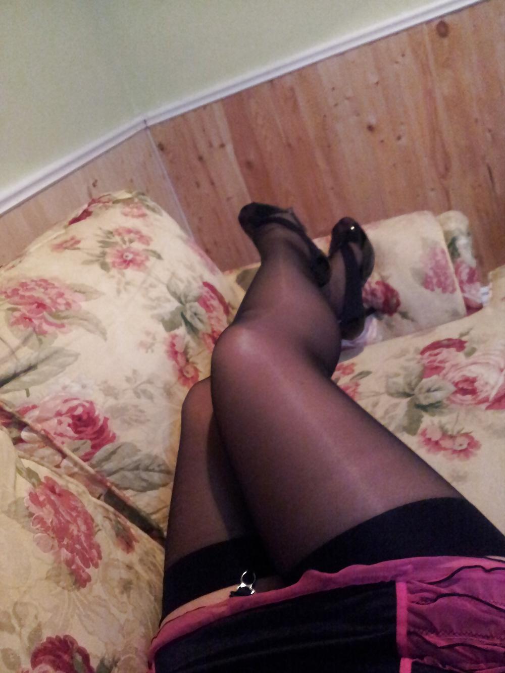 12P Black garter black stockings nude hose