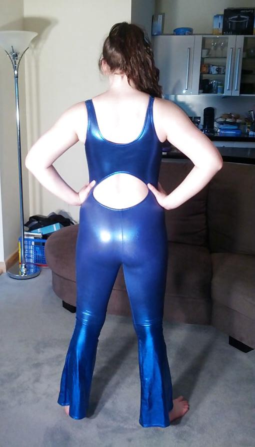 8P Shiny catsuits bodysuits or swimsuits and crotchless