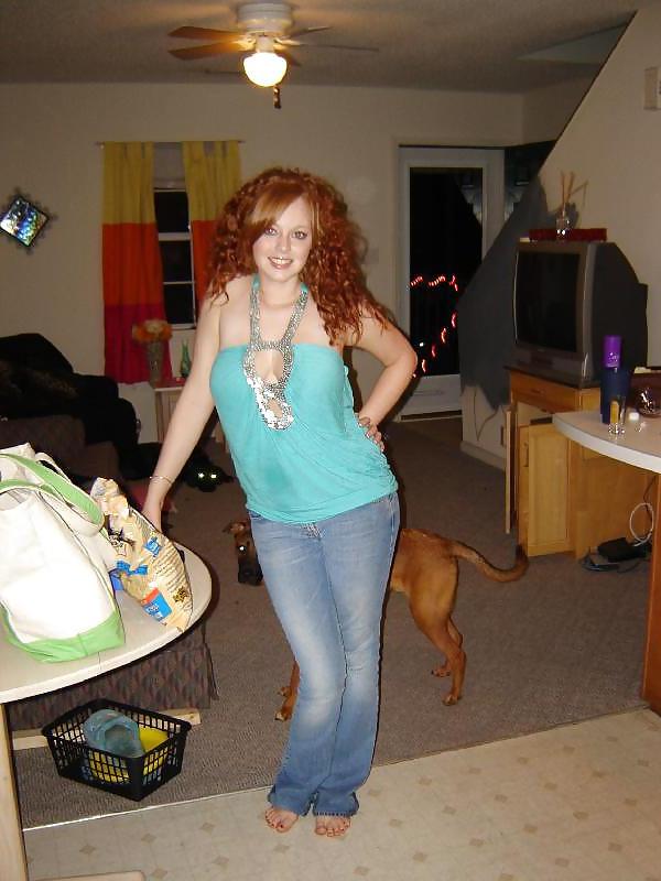 25P Big Boob Redhead