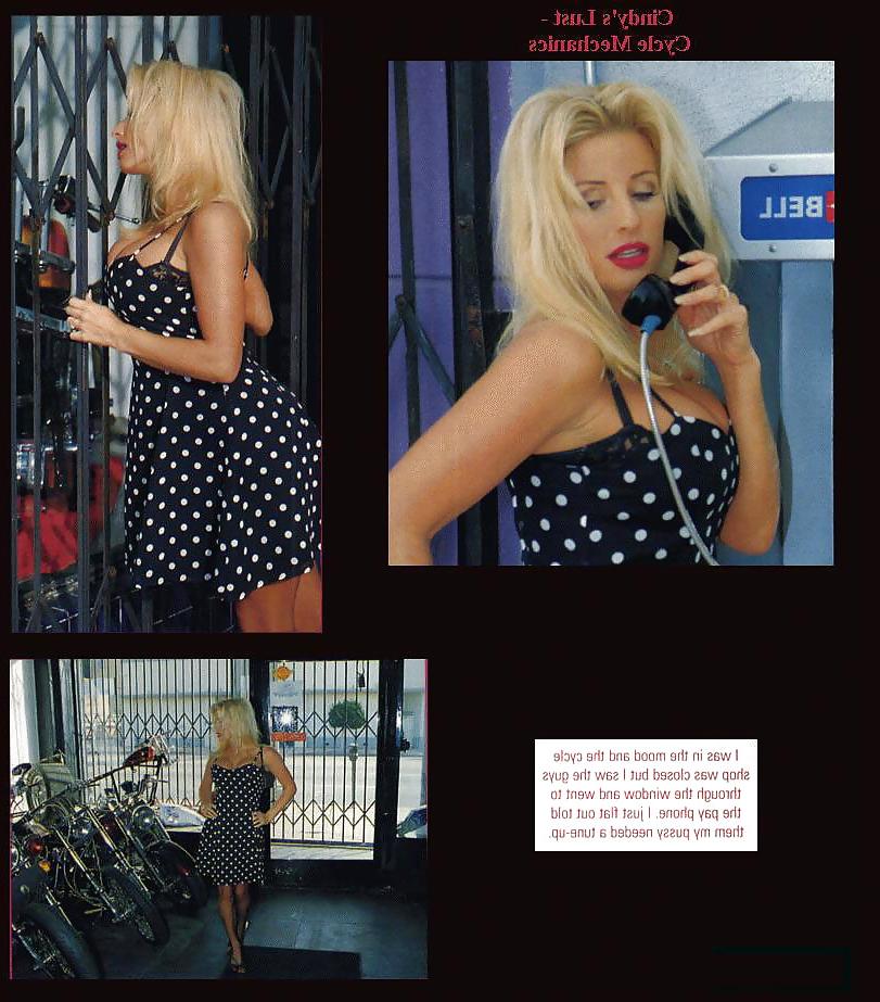 18P Blonde Cindy and the bicycle mechanics