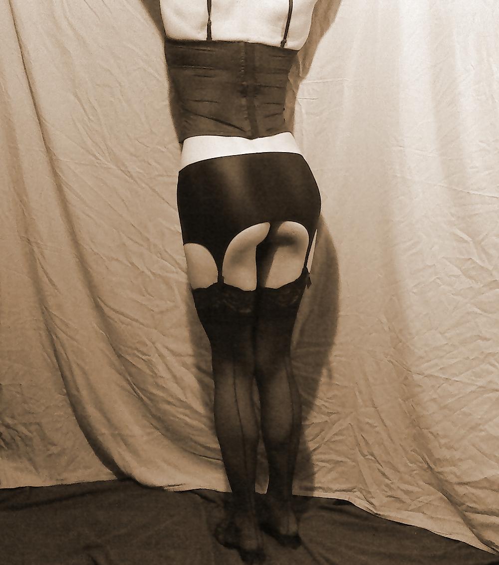8P TV, Black Satin Garter and Top Shoot