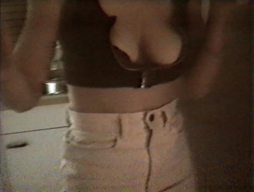 12P SAG - Wife's Boobs Downblouse Black Zip Bustier & Skirt 12