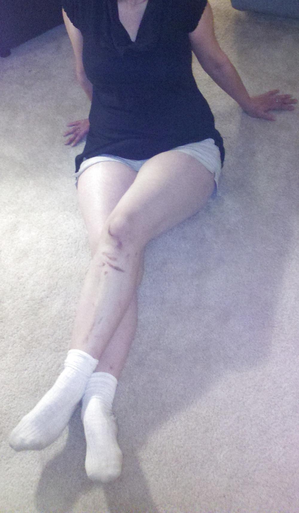 24P Sexy slutty white socks 