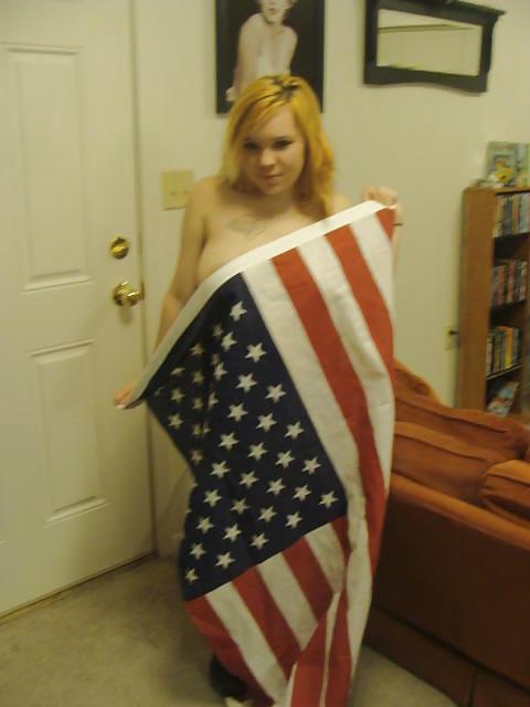 9P Thick Military wife and the American Flag