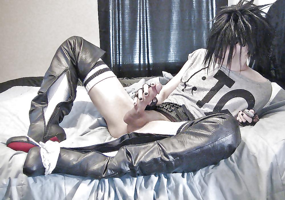 25P Gothic Brat In My Slut Boots & Long Sport Socks 