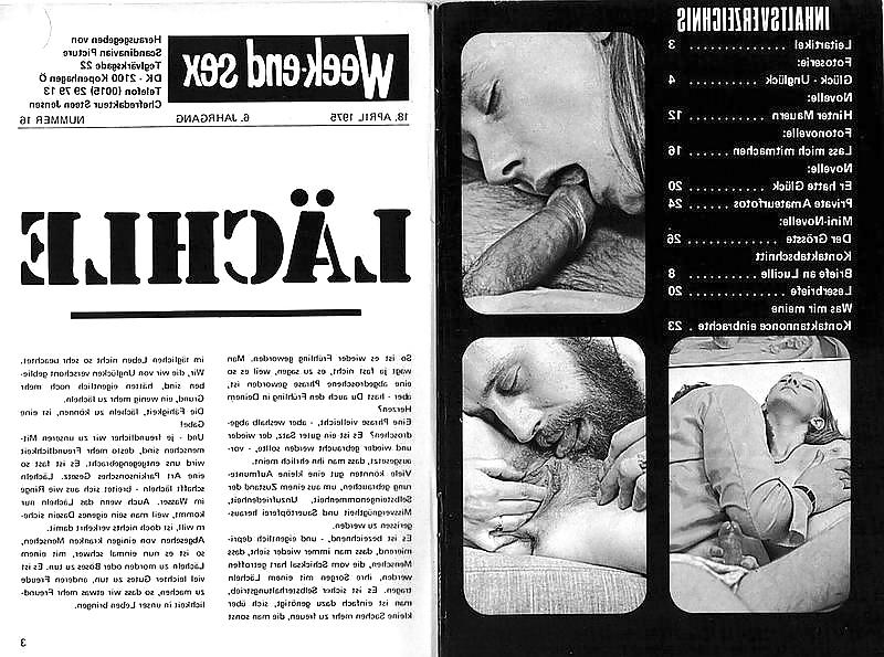 16P Vintage Magazines Samlet Week-end Sex 16 - 1975 German