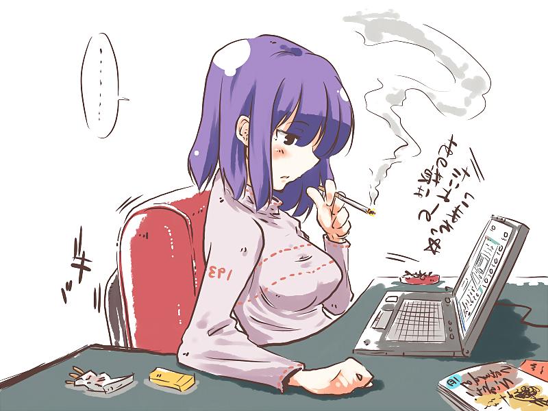 15P Smoking Fetish Drawing -2-