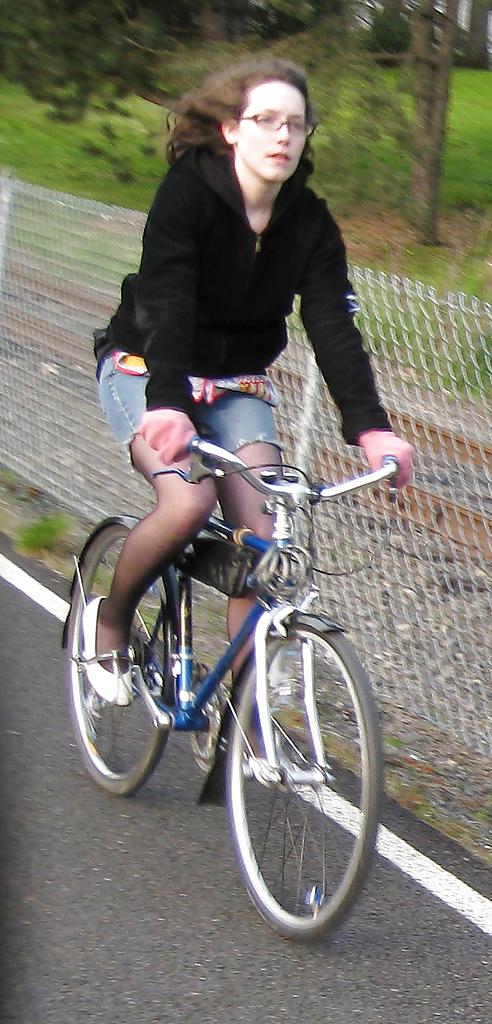 25P Female sexy legs nylon bicycle