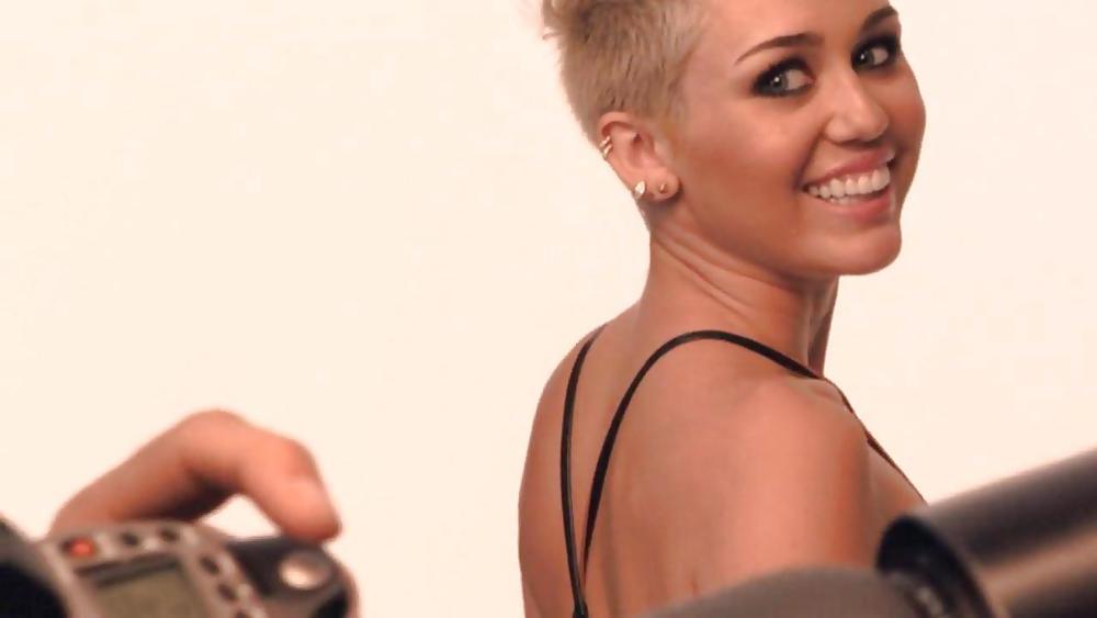 25P Sexy Miley Cyrus Photoshoot for ELLE UK, June 2013