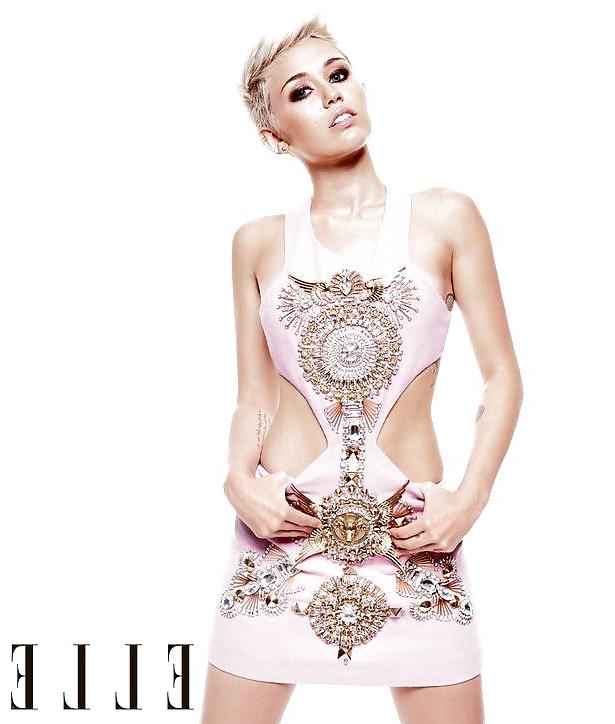 25P Sexy Miley Cyrus Photoshoot for ELLE UK, June 2013