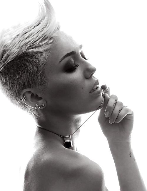 25P Sexy Miley Cyrus Photoshoot for ELLE UK, June 2013
