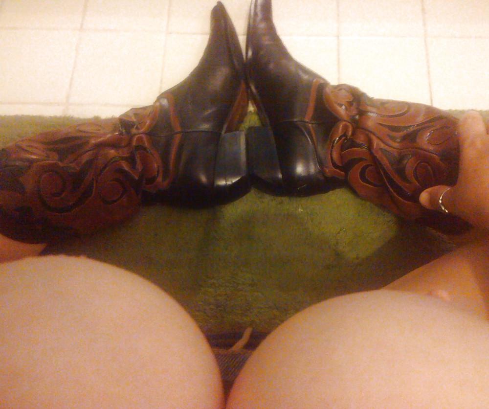 25P Cowboy Boots & Jean Dress