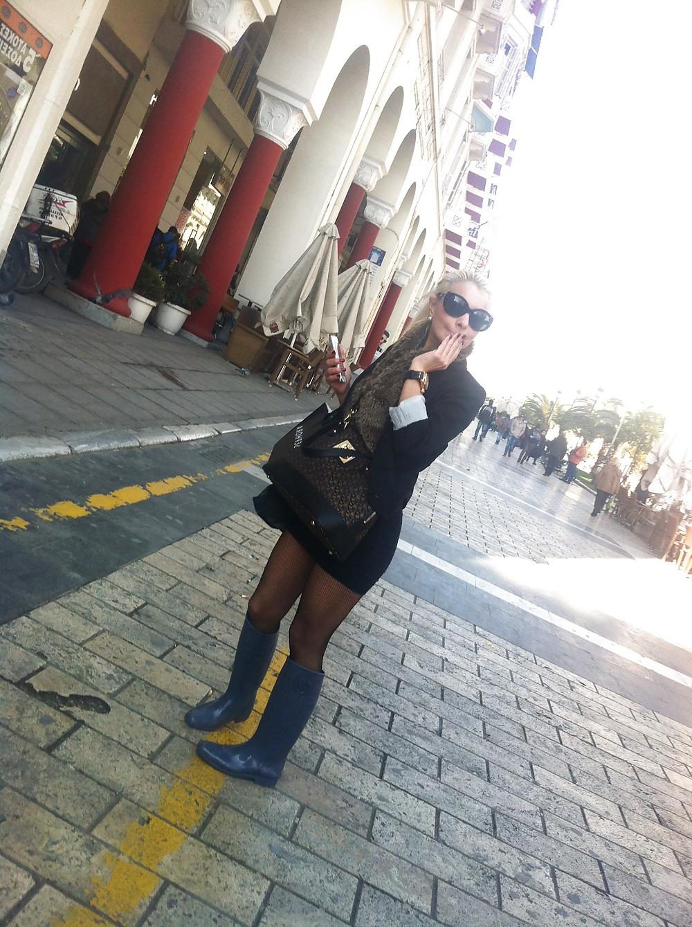 24P Greek blond lingerie and boots