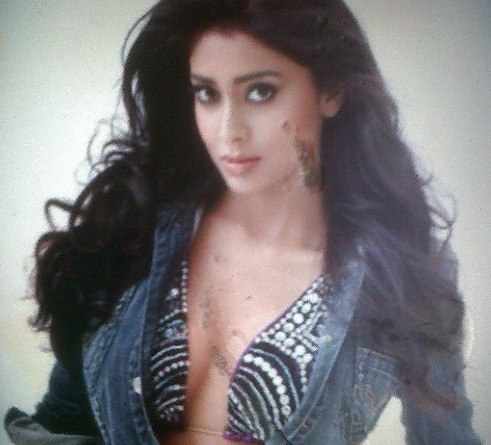 4P Shriya Saran gets my spit and cum!