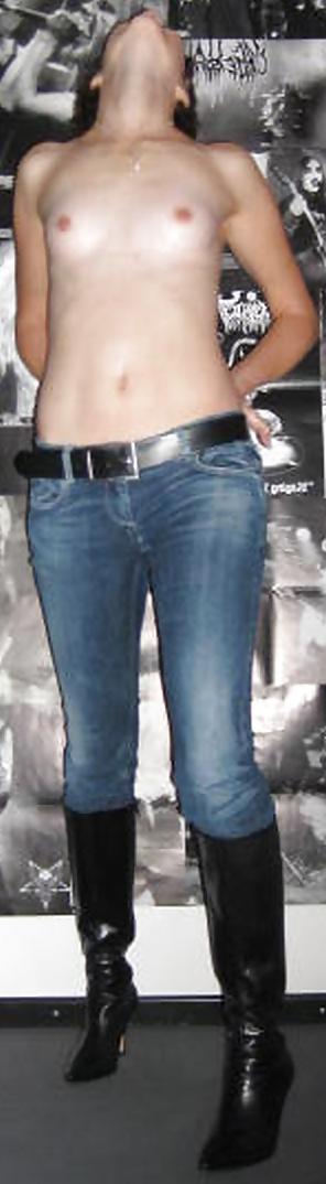 6P Jeans and Boots and small Boobs