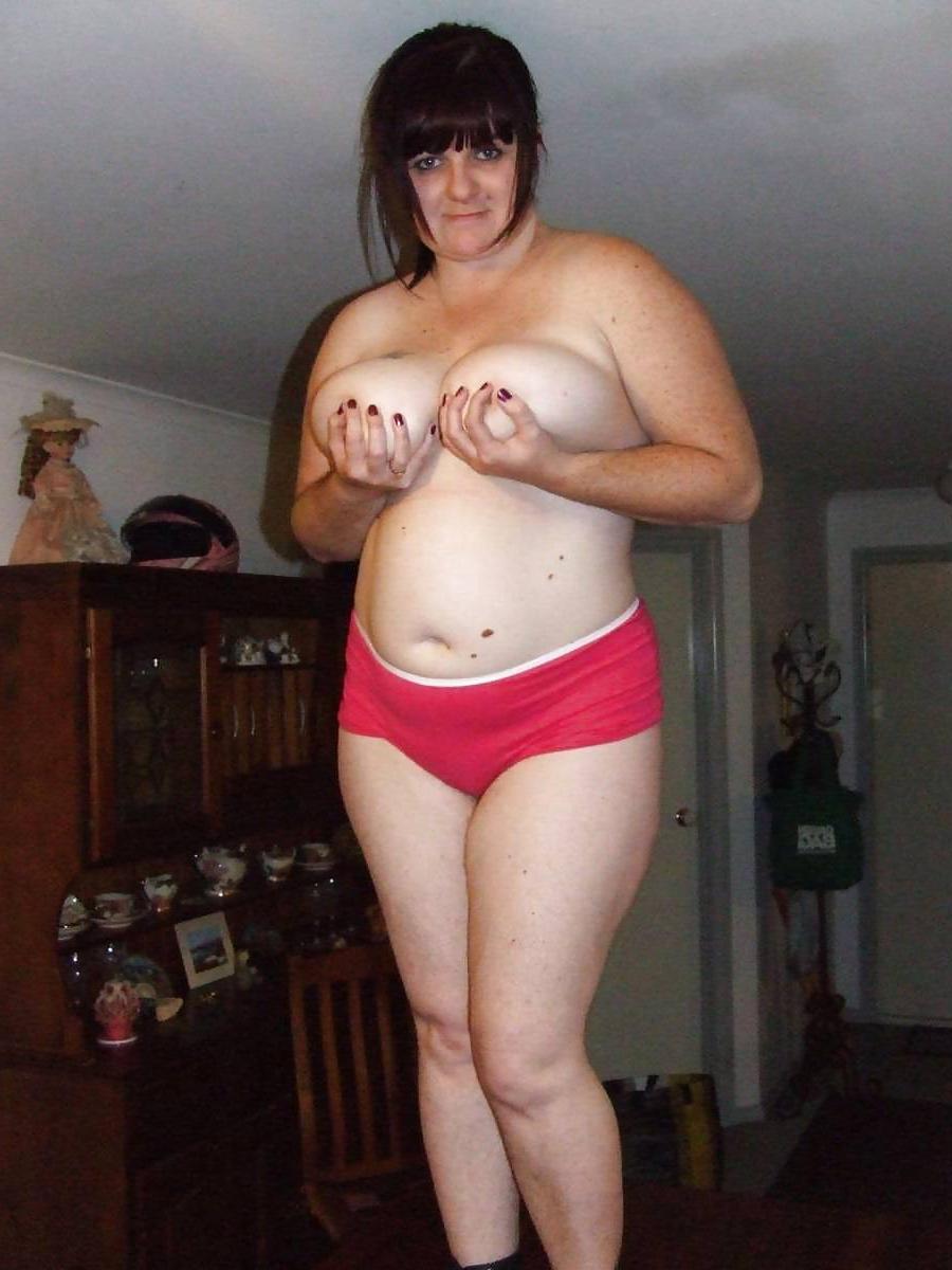 25P Pale chubby amateur wife with hot pink dress