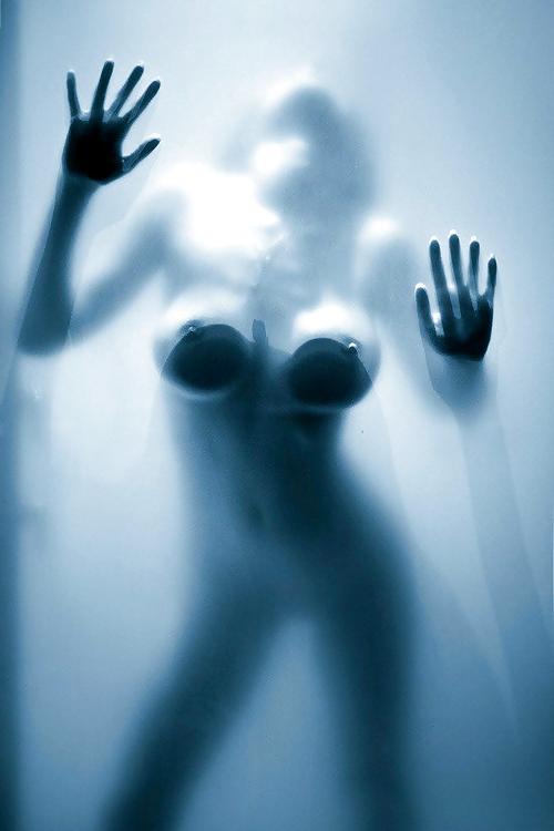25P Boobs pressed against glass. Large and small.