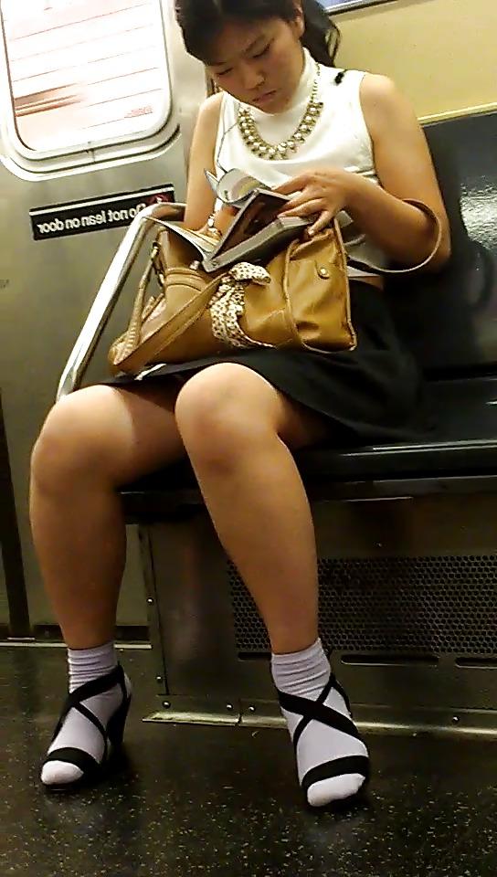 5P New York Subway Girls Asian Cute Socks