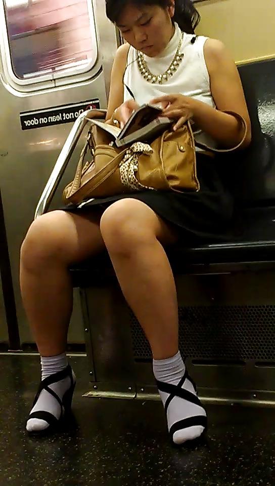 5P New York Subway Girls Asian Cute Socks