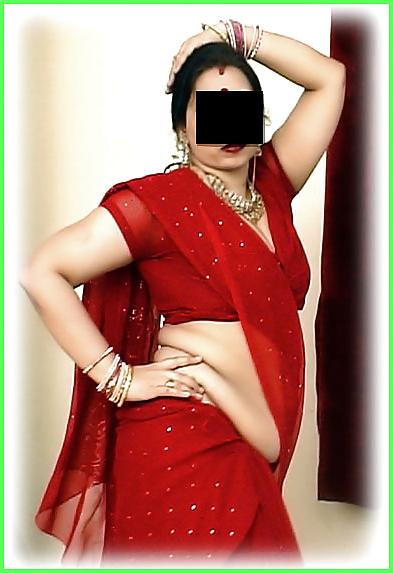 25P Indian wife exposed in red saree