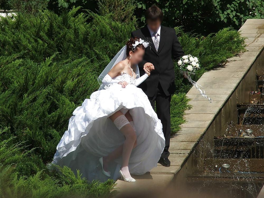 12P BRIDES wedding white panties voyeur married young