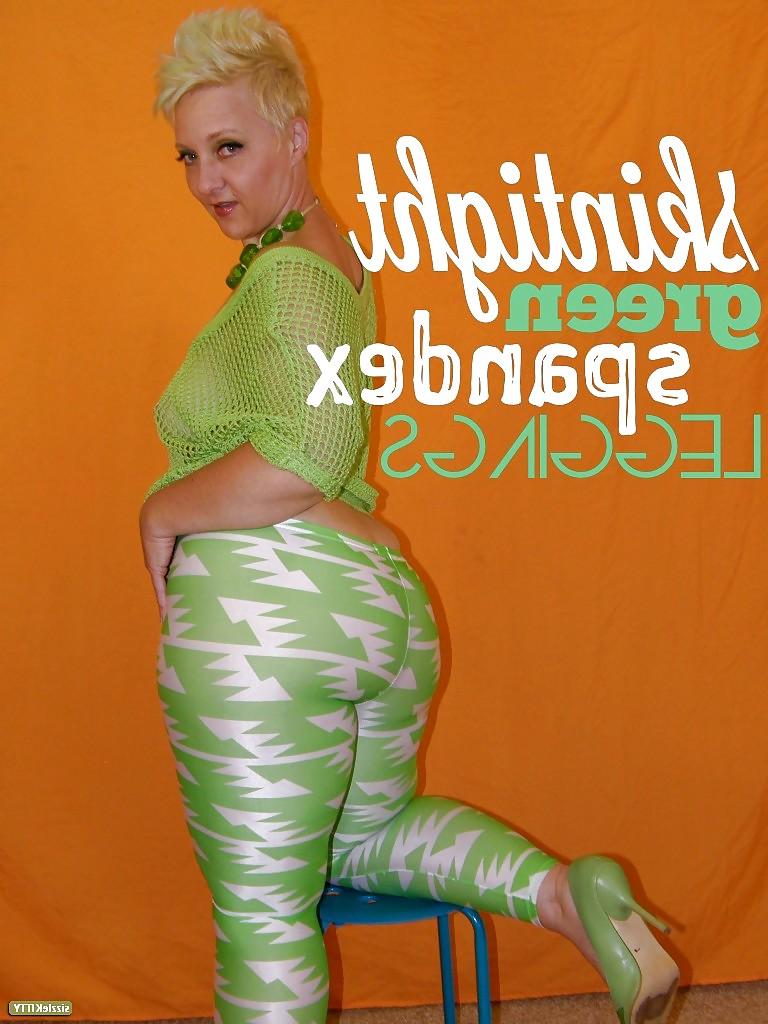 8P Update #307 green SPANDEX leggings
