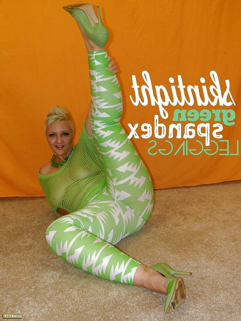8P Update #307 green SPANDEX leggings