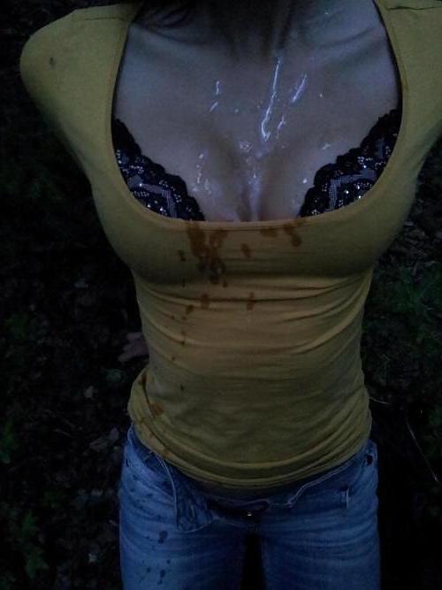 25P Jizz on boobs