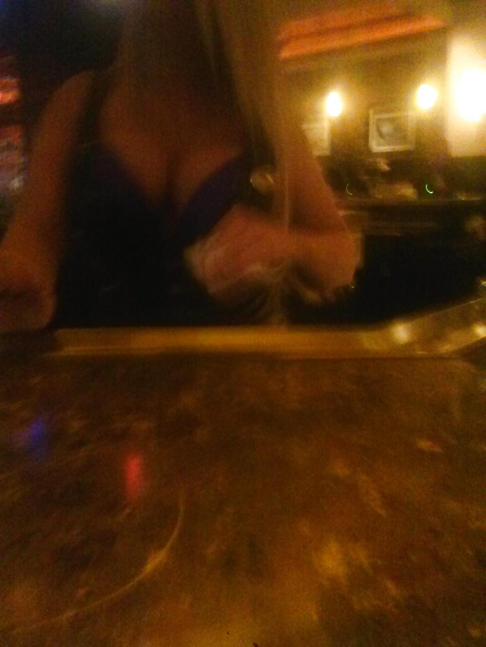 4P Sexy bartender with huge tits!