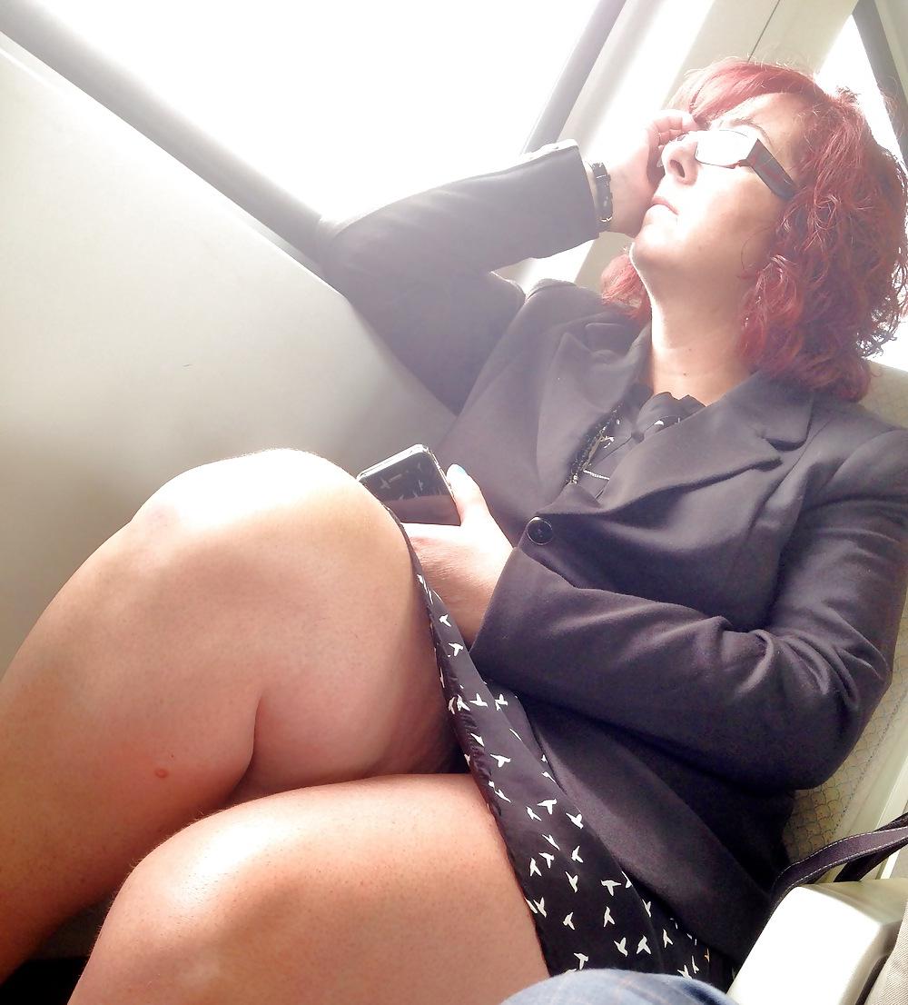 11P Married on train, think legs and beautiful face