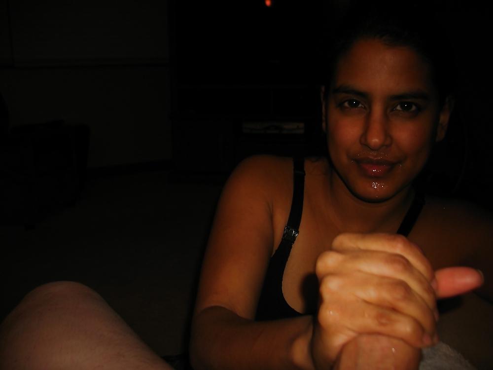 18P Amateur indian slut sucking boyfriends white cock