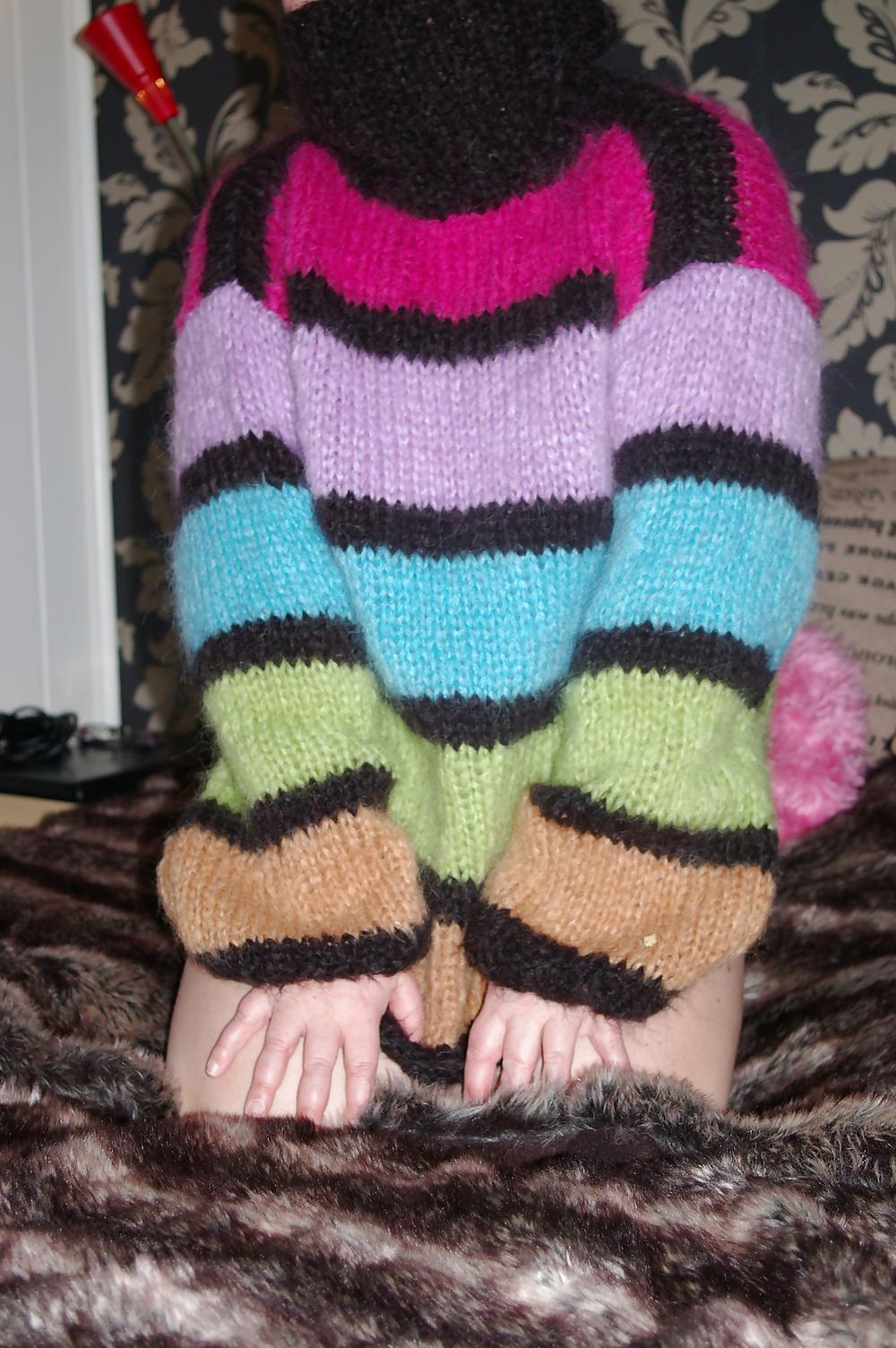 11P Mohair sweater and fur boots 