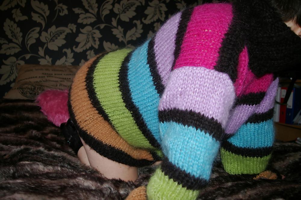 11P Mohair sweater and fur boots 