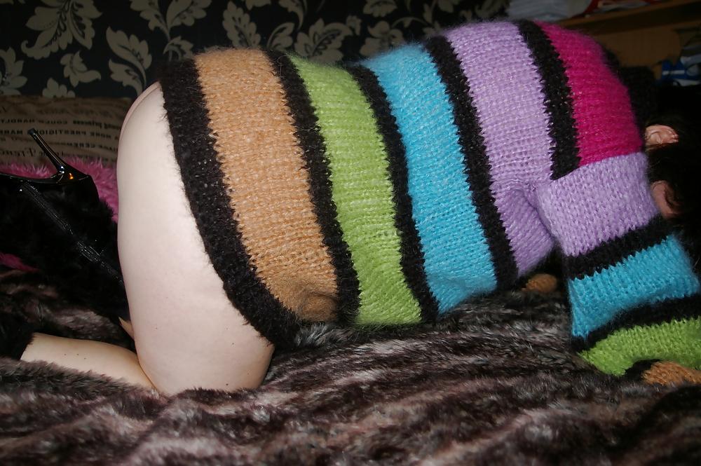 11P Mohair sweater and fur boots 