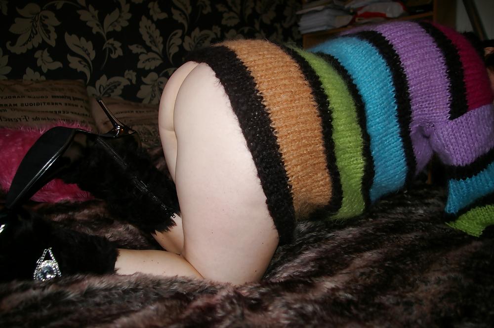 11P Mohair sweater and fur boots 