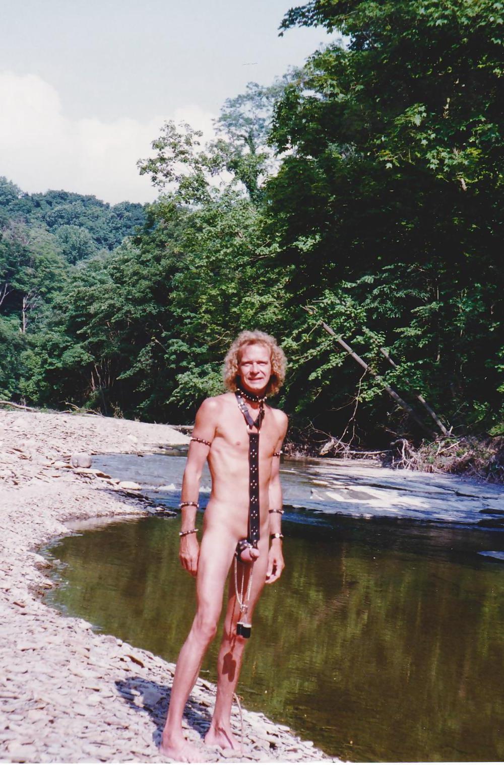25P At A Local Creek Naked & In Bondage Gear