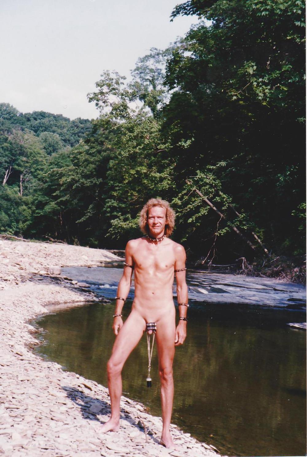 25P At A Local Creek Naked & In Bondage Gear