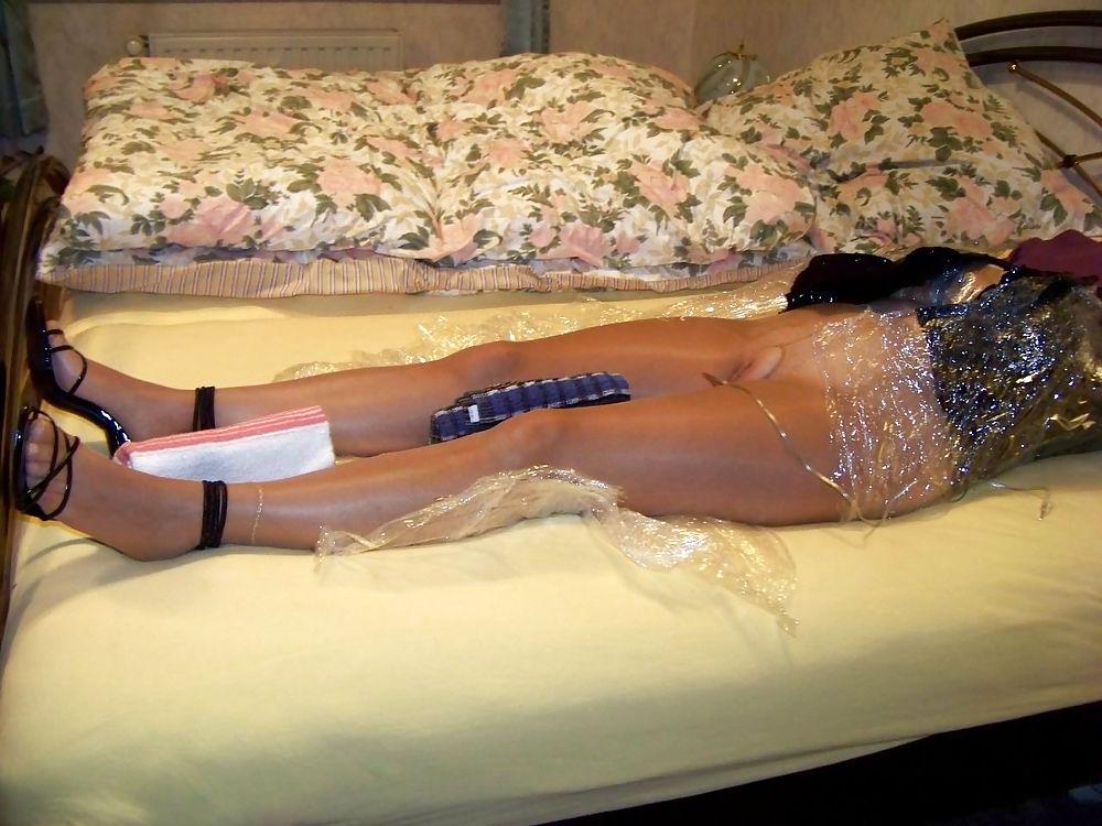 9P My wife in mummification bondage